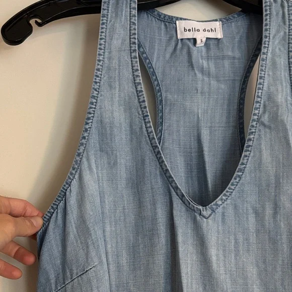Bella Dahl Light Blue Sleeveless Denim Dress - like new size small - Picture 5 of 7